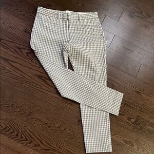 GAP Gray Checkered Ankle Pants